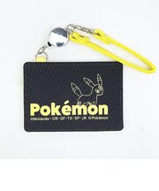 ポケットモンスター ブラッキー カラーロゴ リール付きパスケース ブラック ポケモン