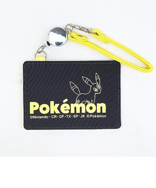 ポケットモンスター ブラッキー カラーロゴ リール付きパスケース ブラック ポケモン