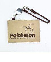 ポケットモンスター ミミッキュ カラーロゴ リール付きパスケース ブラウン ポケモン