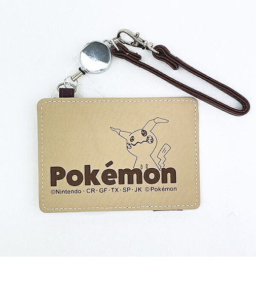 ポケットモンスター ミミッキュ カラーロゴ リール付きパスケース ブラウン ポケモン
