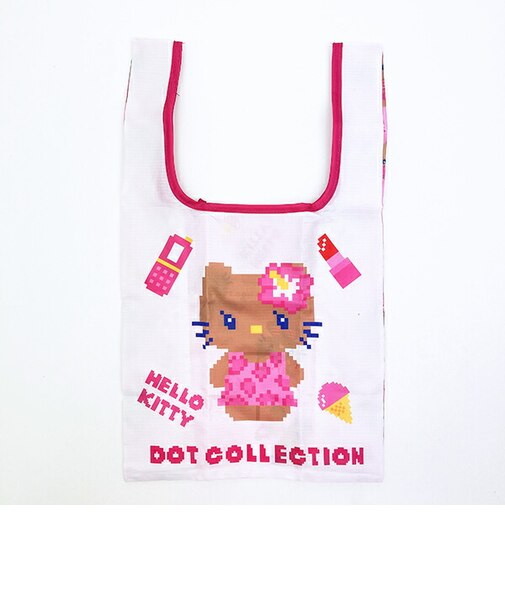 サンリオ 日焼けキティ エコバッグ(S) ドット ホワイト Sanrio