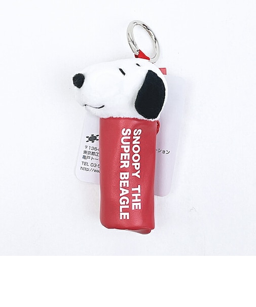 スヌーピー カナビラ付きミニシリンダー (レッド） SNOOPY