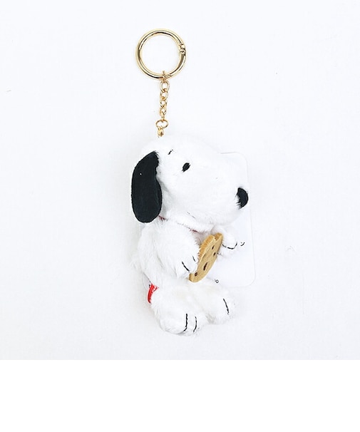 スヌーピー クッキー カナビラ付きプチふわマスコットキーホルダー SNOOPY