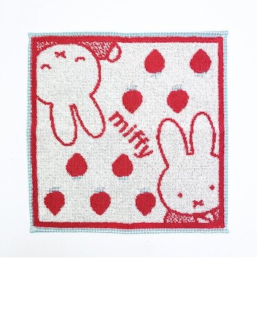 ミッフィー miffy ミニタオル ストロベリー レッド ハンカチ
