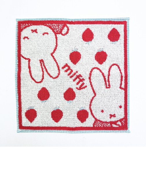 ミッフィー miffy ミニタオル ストロベリー レッド ハンカチ