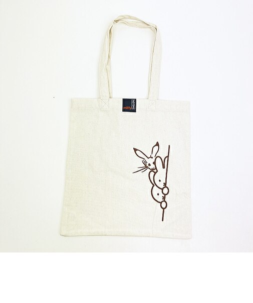ミッフィー miffy 鳥獣戯画 トートバッグ (なに?なに?)