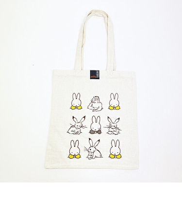 ミッフィー miffy 鳥獣戯画 トートバッグ (わいわいガヤガヤ)