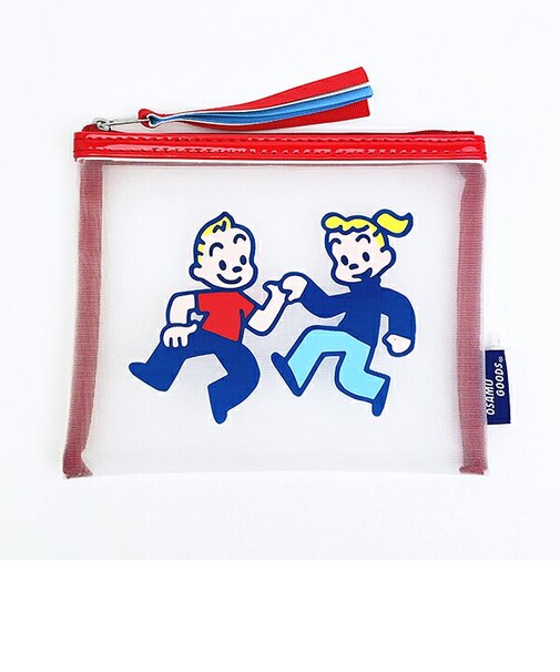 オサムグッズ ジル&ジャック メッシュポーチ (レッド) OSAMUGOODS