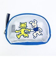 オサムグッズ キャット&ドッグ シェル型メッシュポーチ (ブルー) OSAMUGOODS