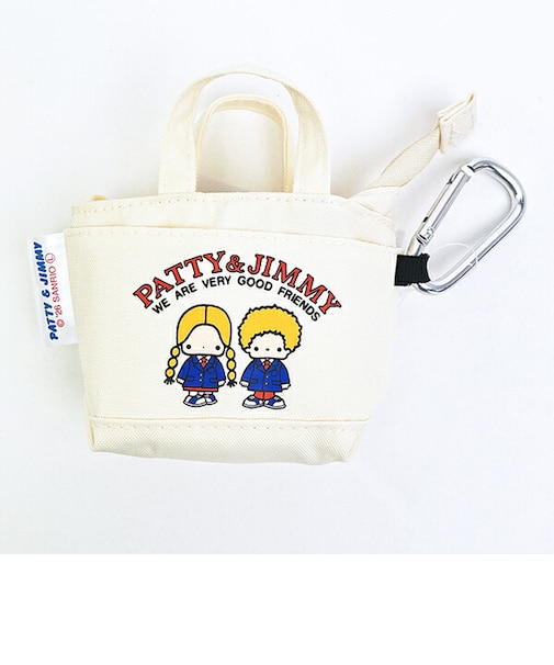 サンリオ パティ&ジミー ミニトートバッグキーケース (アイボリー) Sanrio