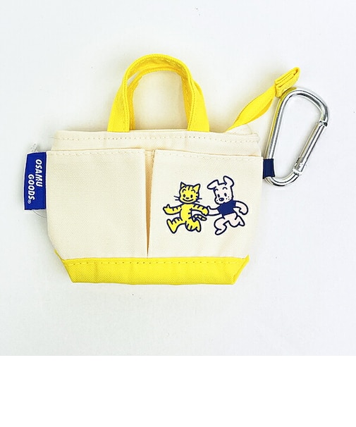 オサムグッズ キャット&ドッグ ミニトートバッグキーケース (イエロー) OSAMUGOODS