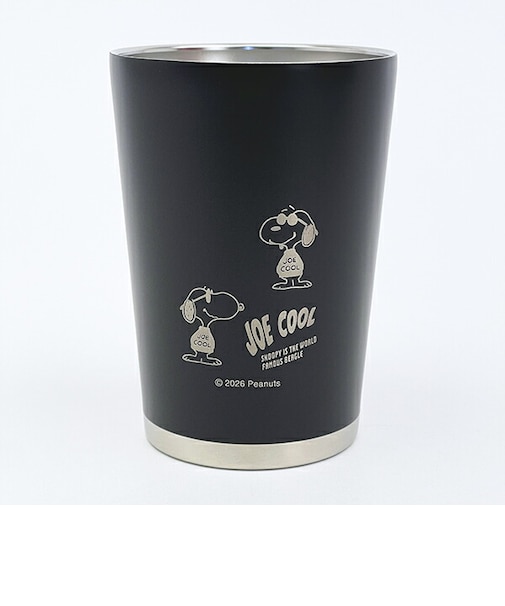 スヌーピー ジョークール ステンレスタンブラー ブラック モノトーン コップ SNOOPY