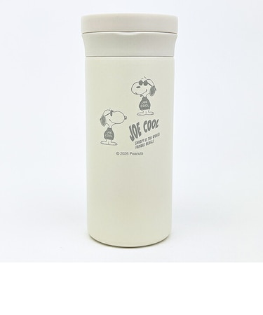 スヌーピー ジョークール ハンドル付ステンレスボトル【350ml】 ホワイト モノトーン 水筒 SNOOPY