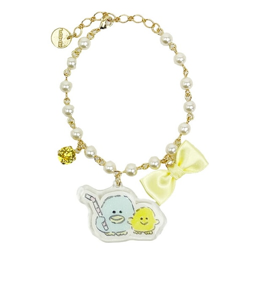 ほわころくらぶ パールチェーンの2WAYチャーム＆ブレスレット イエロー アクセサリー