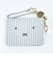 ミッフィー miffy 2つ折りパスケース おかおコーデュロイシリーズ (グレー)