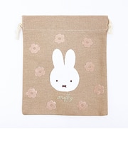 ミッフィー miffy 巾着 ベージュ チェリーフルールシリーズ
