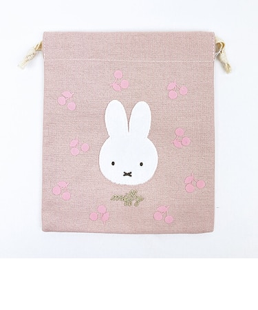 ミッフィー miffy 巾着 ピンク チェリーフルールシリーズ