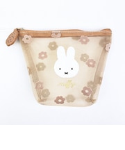 ミッフィー miffy メッシュ船形ポーチ ベージュ チェリーフルールシリーズ