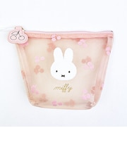 ミッフィー miffy メッシュ船形ポーチ ピンク チェリーフルールシリーズ