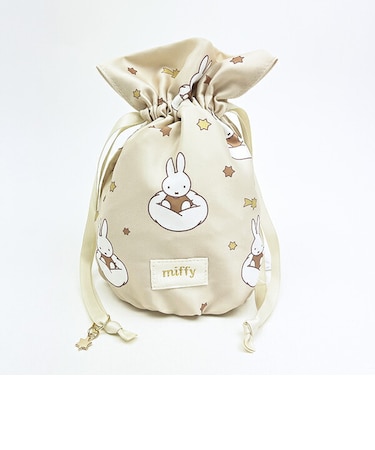 ミッフィー miffy 巾着 アイボリー ドリーミーシリーズ