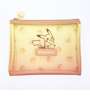 ポケットモンスター グラデーション メッシュフラットポーチ (オレンジ) ポケモン