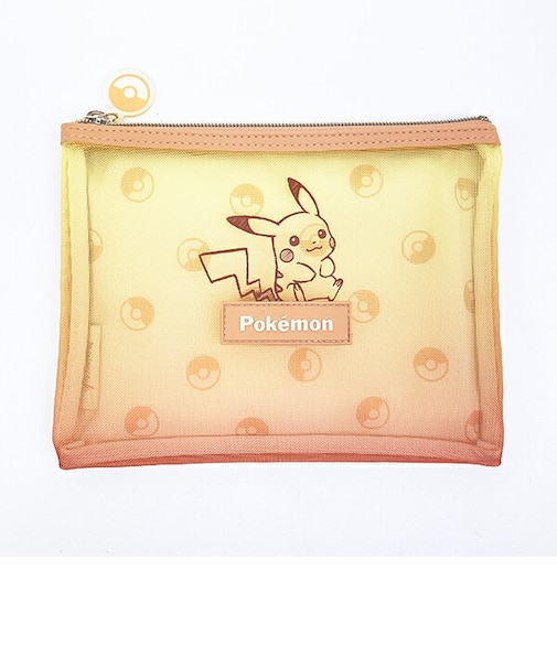 ポケットモンスター グラデーション メッシュフラットポーチ (オレンジ) ポケモン