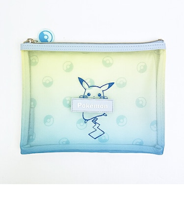 ポケットモンスター グラデーション メッシュフラットポーチ (ブルー) ポケモン