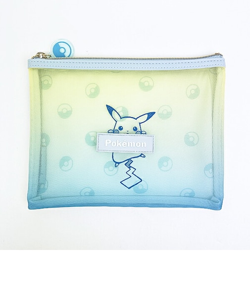 ポケットモンスター グラデーション メッシュフラットポーチ (ブルー) ポケモン