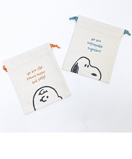 スヌーピー 巾着2枚セット SNOOPY