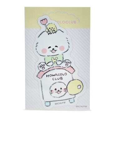 ほわころくらぶ 10周年記念 ダイカットステッカー ほわころちゃん＆むくころちゃん シール 文具 日本製