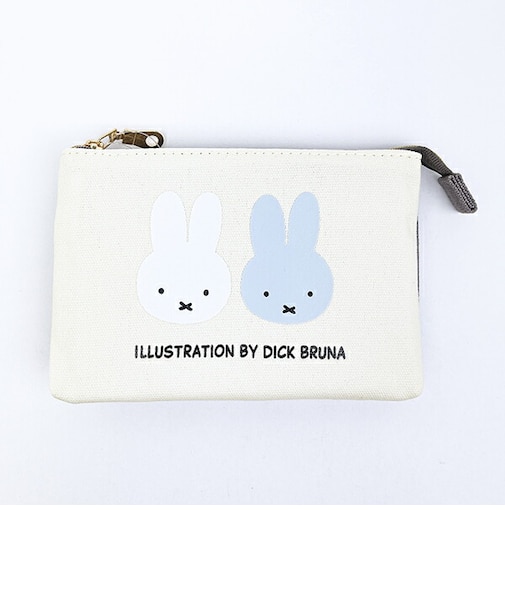ミッフィー miffy 3ポケットポーチ グレー ベーシックシリーズ