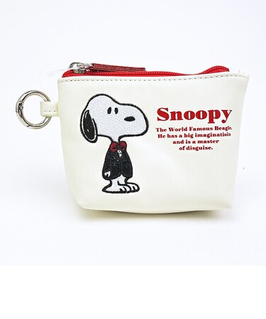 スヌーピー スヌーピー ミニ船形ポーチ アップリケ SNOOPY