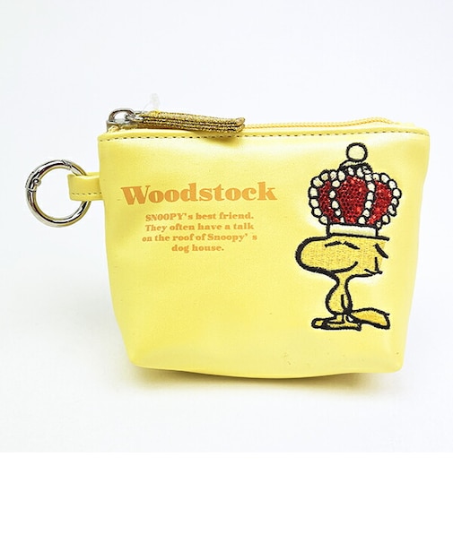 スヌーピー ウッドストック ミニ船形ポーチ アップリケ SNOOPY