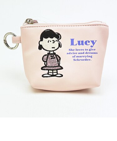 スヌーピー ルーシー ミニ船形ポーチ アップリケ SNOOPY