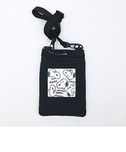 スヌーピー リップストップ フラットスマホショルダーバッグ ブラック SNOOPY