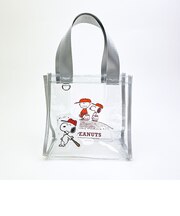 スヌーピー クリアトートバッグ レッド ベースボール SNOOPY