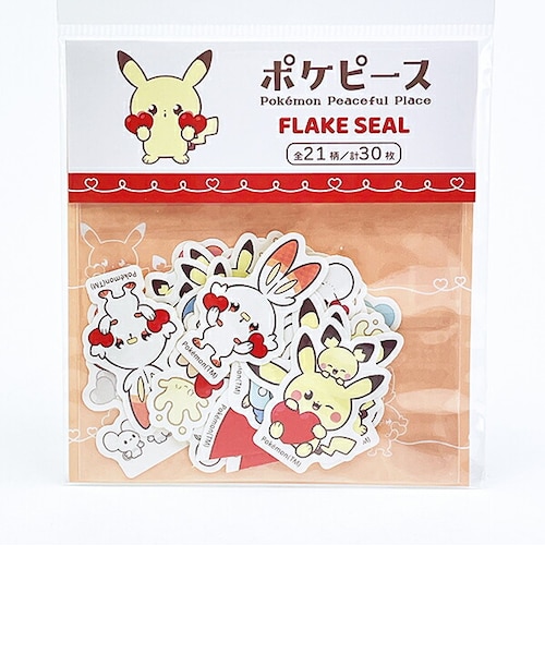 ポケットモンスター ハート フレークシール 文具 日本製 ポケピース