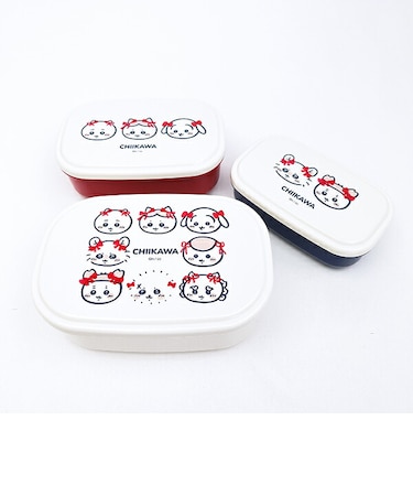 ちいかわ シール容器(3個セット) リボン ランチ 日本製