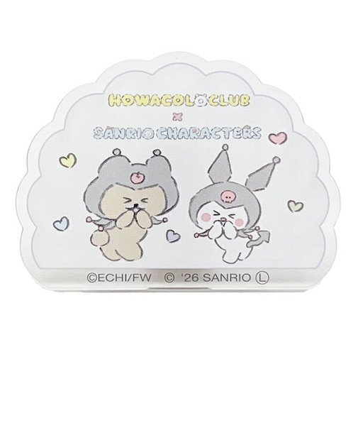 ほわころくらぶ × サンリキャラクターズ (チャウちゃん&クロミ) アクリルメモスタンド Sanrio 日本製