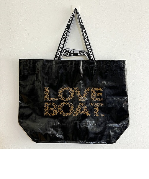 LOVEBOAT(ラブボート) ショッピングトートバッグ ブラック×レオパード