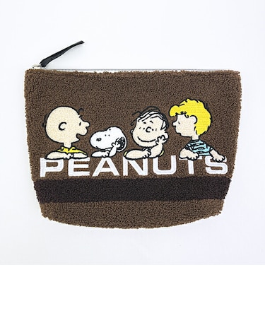 スヌーピー PEANUTS さがらポーチ ブラウン SNOOPY