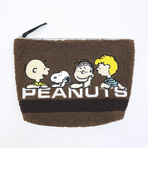 スヌーピー PEANUTS さがらポーチ ブラウン SNOOPY