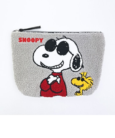 スヌーピー さがらポーチ グレー SNOOPY