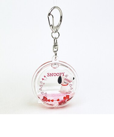 スヌーピー ハート ぷかぷかキーホルダー (ピンク×レッド) SNOOPY