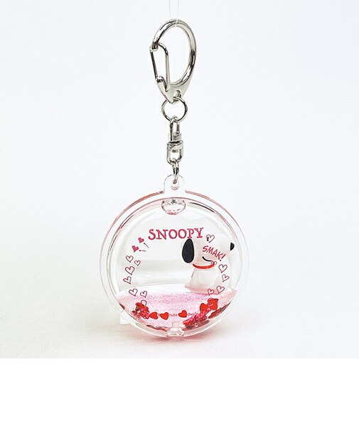 スヌーピー ハート ぷかぷかキーホルダー (ピンク×レッド) SNOOPY