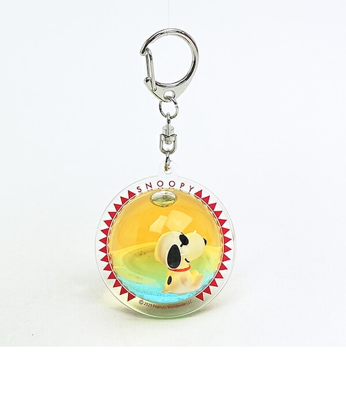 スヌーピー バカンス ぷかぷかキーホルダー (イエロー×ブルー) SNOOPY