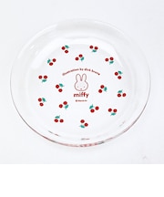 ミッフィー miffy ガラスプレート レトロチェリーシリーズ 食器 日本製