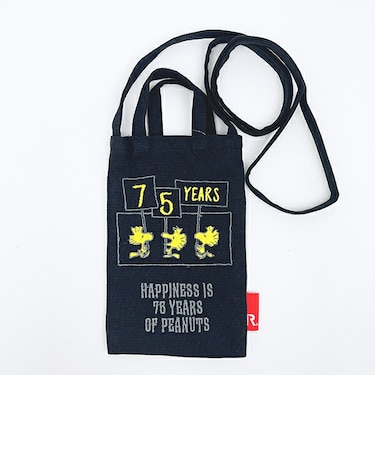 スヌーピー ショルダーバッグ ブラック PEANUTS 75th ルートート ROOTOTE SNOOPY