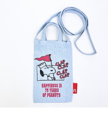 スヌーピー ショルダーバッグ サックス PEANUTS 75th ルートート ROOTOTE SNOOPY