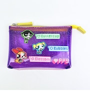 パワーパフガールズ 3ポケットポーチ パープル カラフルピクセル パワパフ